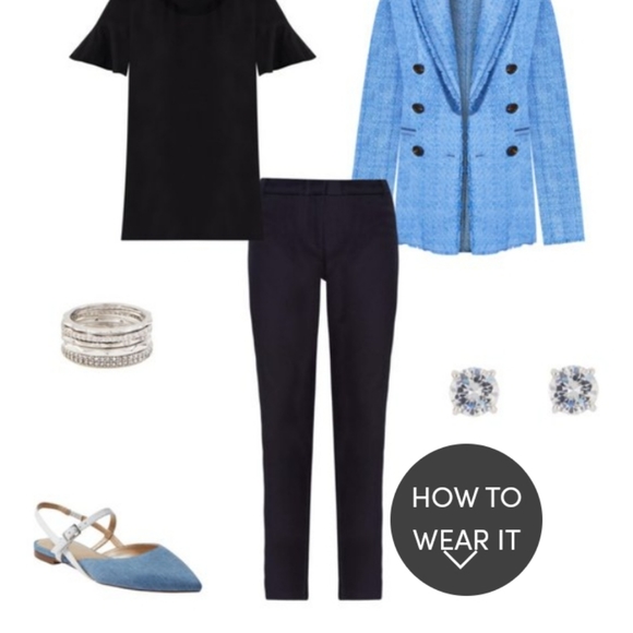 Black Ann Taylor Loft Ankle Trouser - Picture 3 of 9